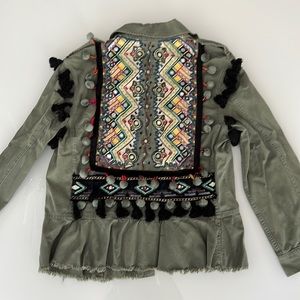 Zara embellished military jacket.